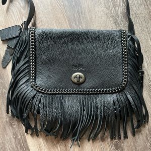 Coach Dakota Fringe Bag Black